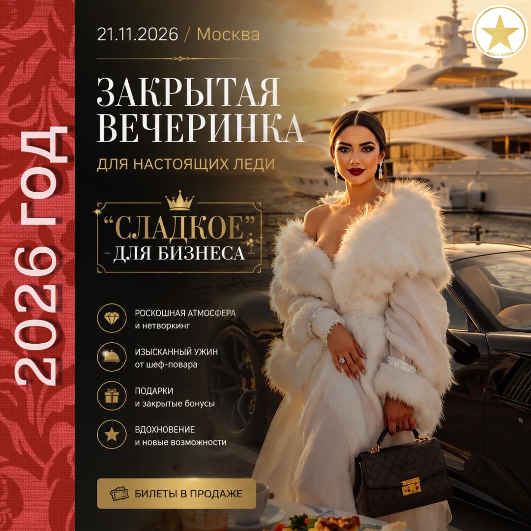 УЛЕТНАЯ БИЗНЕС-ВЕЧЕРИНКА ДЛЯ ЖЕНЩИН - "СЛАДКОЕ ДЛЯ БИЗНЕСА"